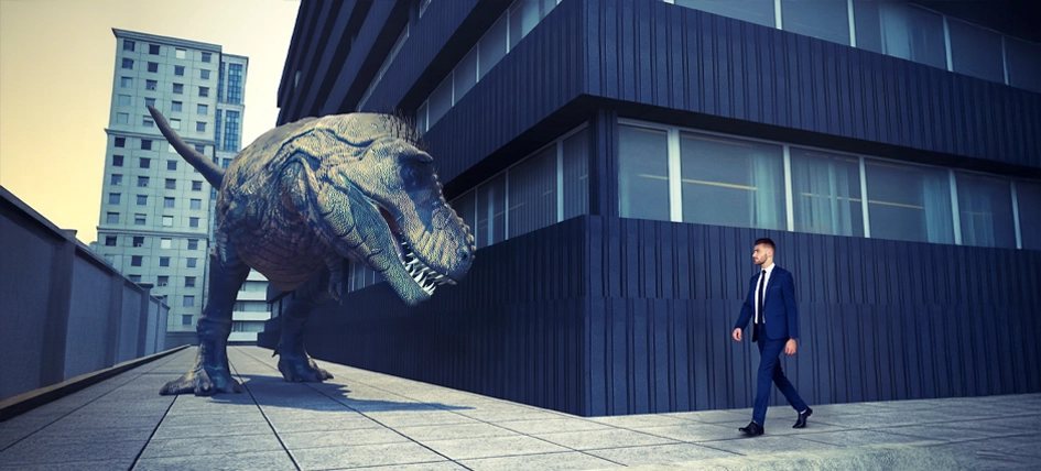 The dinosaurs are dying